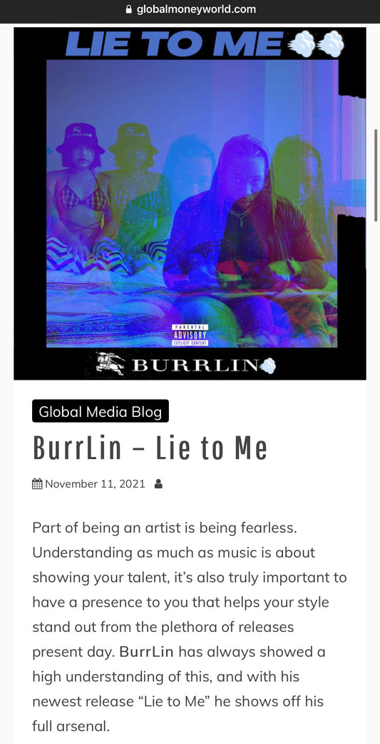 GLOBAL MONEY WORLD: BURRLIN - LIE TO ME [REVIEW]