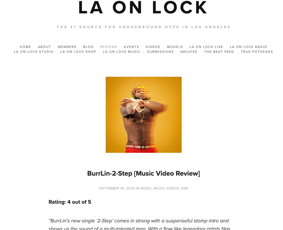 LA ON LOCK: BURRLIN - 2STEP [VIDEO REVIEW]