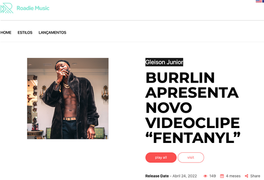 ROADIE MUSIC: BURRLIN APRESENTA NOVO VIDEOCLIPE “FENTANYL”